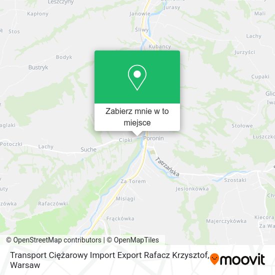 Mapa Transport Ciężarowy Import Export Rafacz Krzysztof