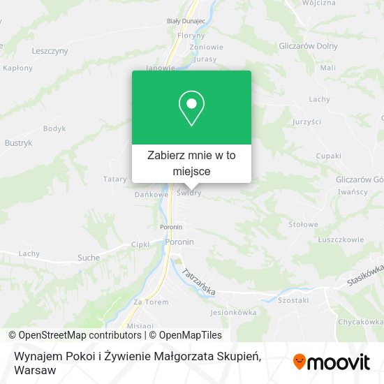 Mapa Wynajem Pokoi i Żywienie Małgorzata Skupień