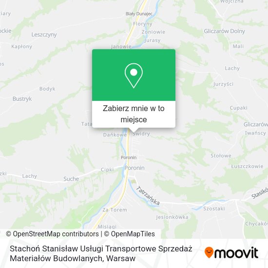 Mapa Stachoń Stanisław Usługi Transportowe Sprzedaż Materiałów Budowlanych