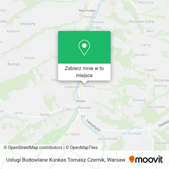 Mapa Usługi Budowlane Kunkas Tomasz Czernik