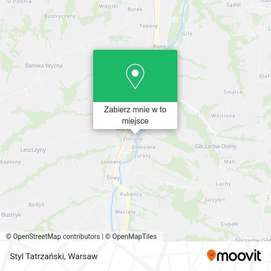 Mapa Styl Tatrzański