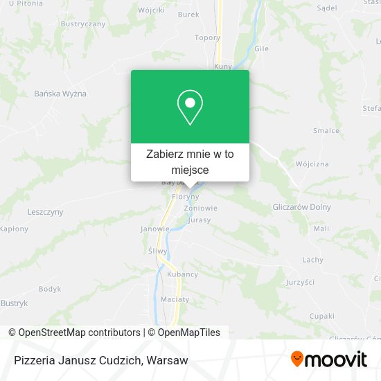 Mapa Pizzeria Janusz Cudzich