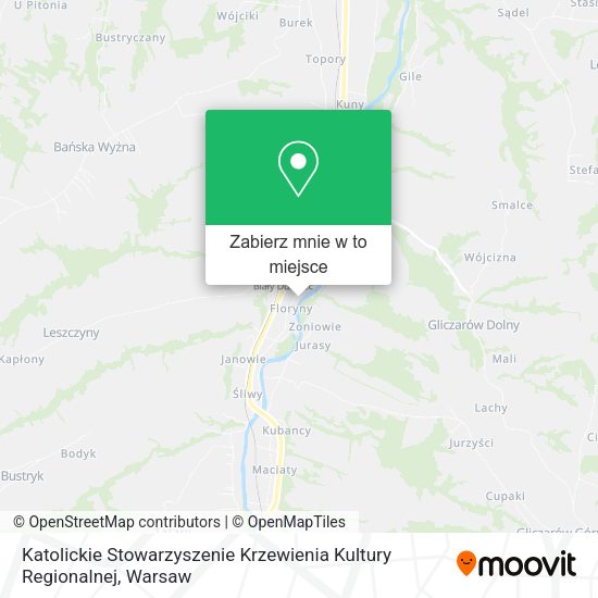 Mapa Katolickie Stowarzyszenie Krzewienia Kultury Regionalnej