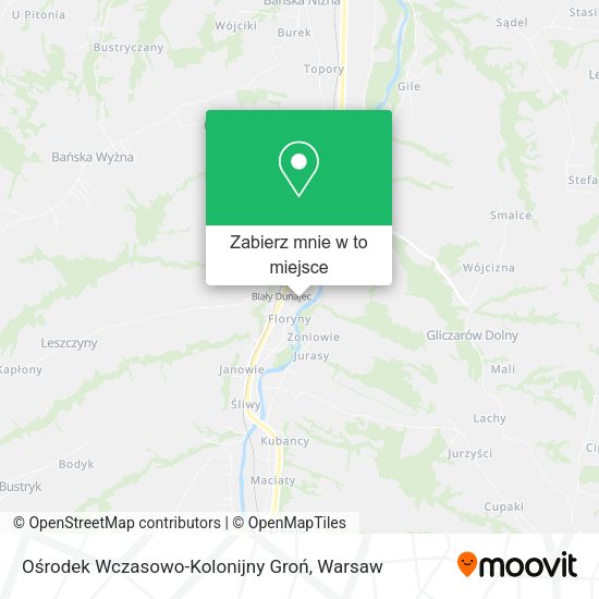 Mapa Ośrodek Wczasowo-Kolonijny Groń