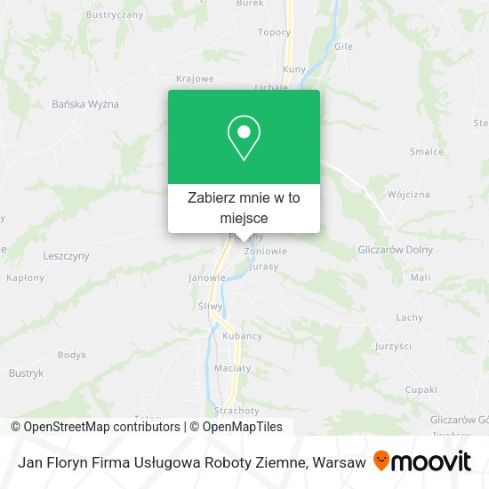 Mapa Jan Floryn Firma Usługowa Roboty Ziemne