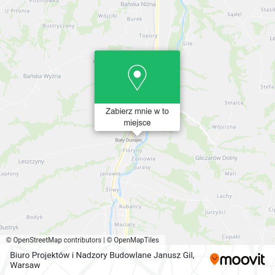 Mapa Biuro Projektów i Nadzory Budowlane Janusz Gil