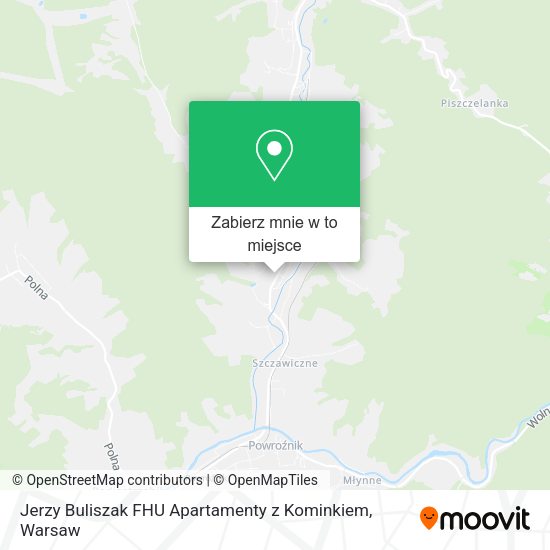 Mapa Jerzy Buliszak FHU Apartamenty z Kominkiem