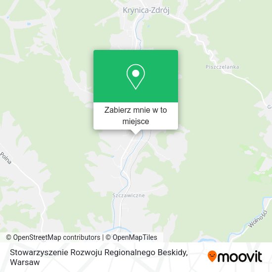 Mapa Stowarzyszenie Rozwoju Regionalnego Beskidy