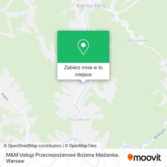 Mapa M&M Usługi Przeciwpożarowe Bożena Maślanka