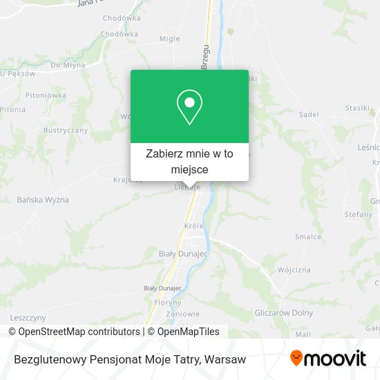 Mapa Bezglutenowy Pensjonat Moje Tatry