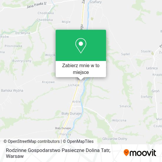 Mapa Rodzinne Gospodarstwo Pasieczne Dolina Tatr