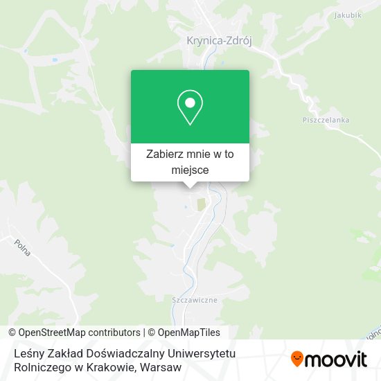 Mapa Leśny Zakład Doświadczalny Uniwersytetu Rolniczego w Krakowie