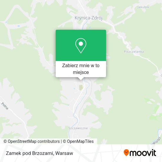 Mapa Zamek pod Brzozami