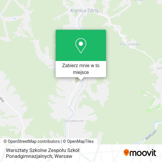 Mapa Warsztaty Szkolne Zespołu Szkół Ponadgimnazjalnych