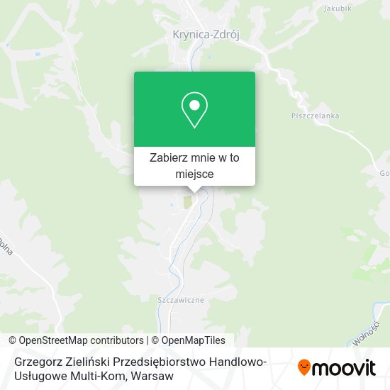 Mapa Grzegorz Zieliński Przedsiębiorstwo Handlowo-Usługowe Multi-Kom