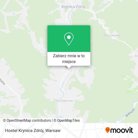 Mapa Hostel Krynica Zdrój