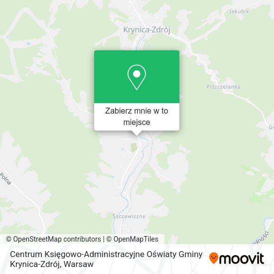 Mapa Centrum Księgowo-Administracyjne Oświaty Gminy Krynica-Zdrój