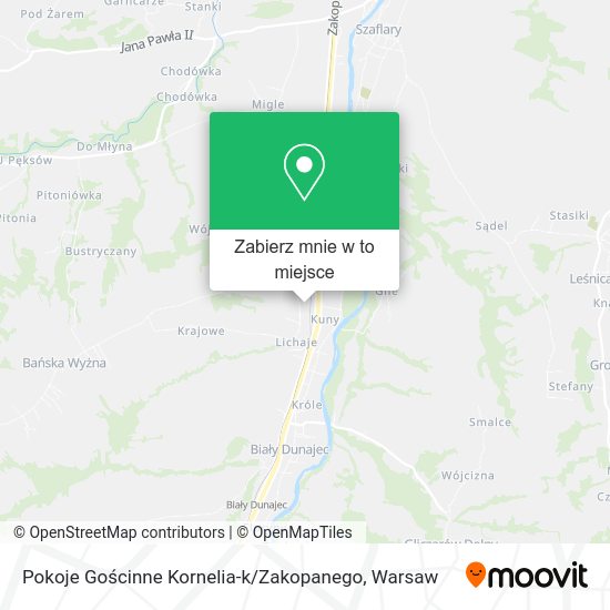 Mapa Pokoje Gościnne Kornelia-k / Zakopanego