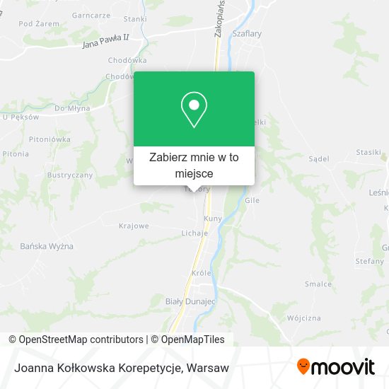 Mapa Joanna Kołkowska Korepetycje