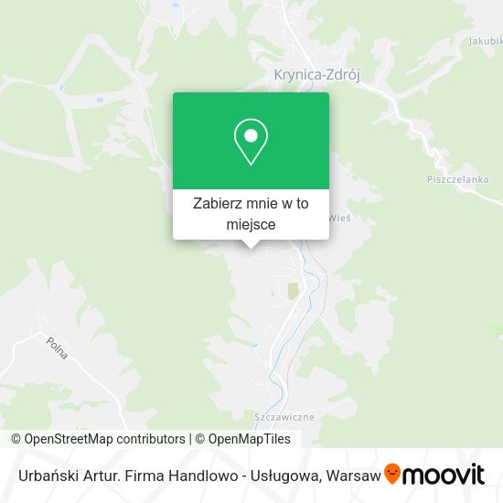 Mapa Urbański Artur. Firma Handlowo - Usługowa