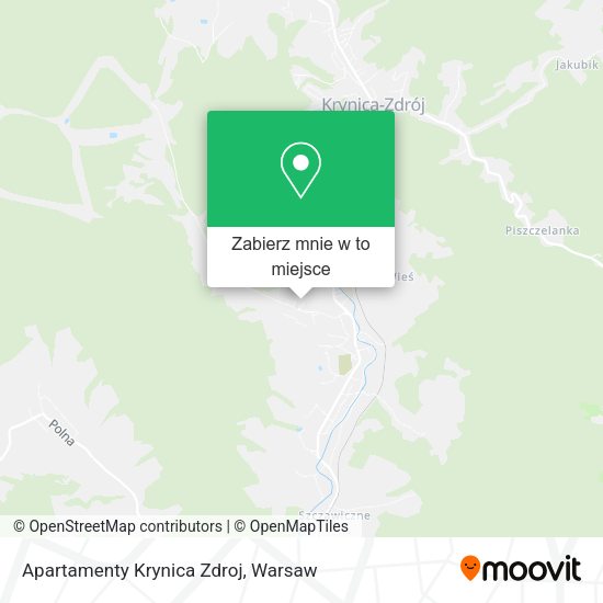 Mapa Apartamenty Krynica Zdroj