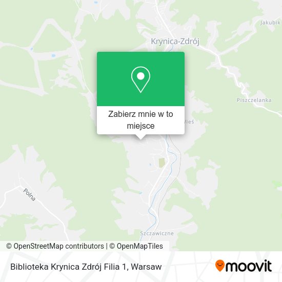 Mapa Biblioteka Krynica Zdrój Filia 1