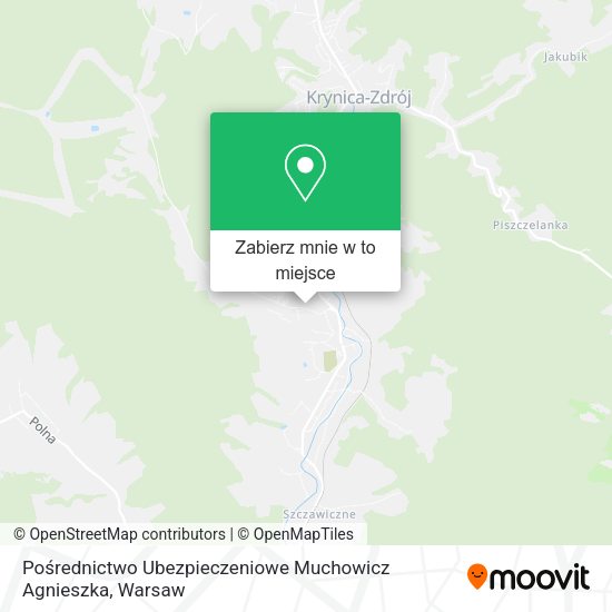 Mapa Pośrednictwo Ubezpieczeniowe Muchowicz Agnieszka