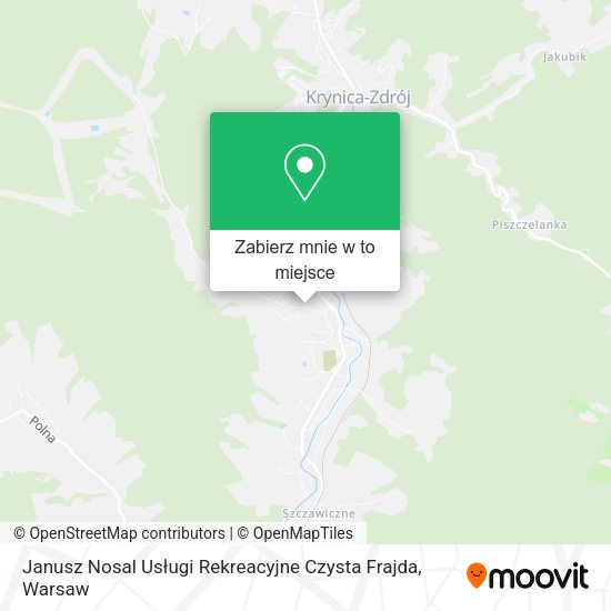 Mapa Janusz Nosal Usługi Rekreacyjne Czysta Frajda