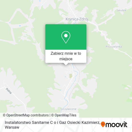 Mapa Instalatorstwo Sanitarne C o i Gaz Osiecki Kazimierz