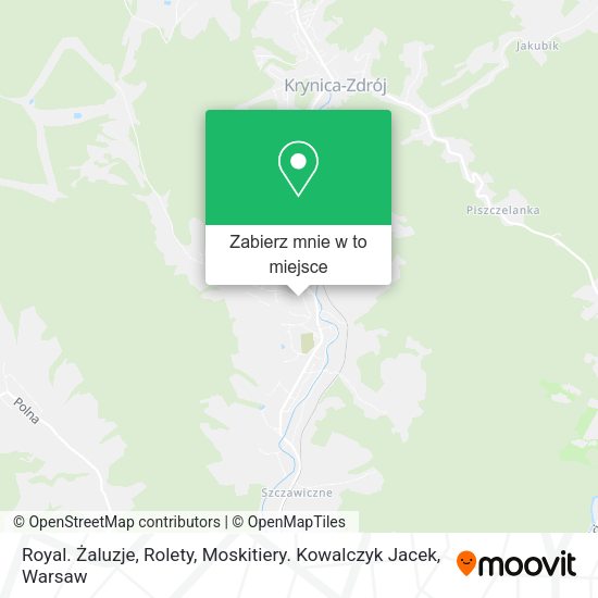 Mapa Royal. Żaluzje, Rolety, Moskitiery. Kowalczyk Jacek