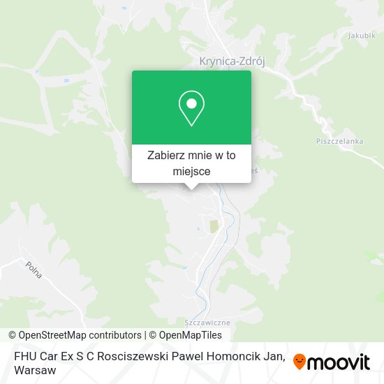 Mapa FHU Car Ex S C Rosciszewski Pawel Homoncik Jan