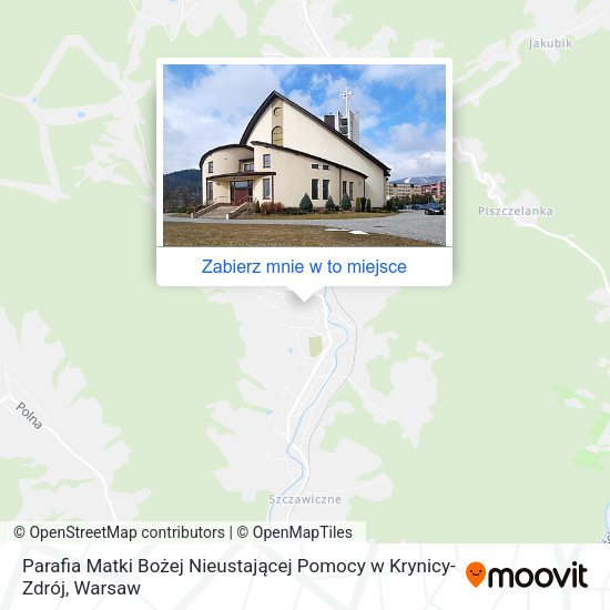 Mapa Parafia Matki Bożej Nieustającej Pomocy w Krynicy-Zdrój