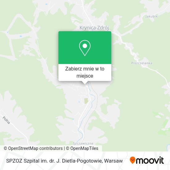 Mapa SPZOZ Szpital im. dr. J. Dietla-Pogotowie