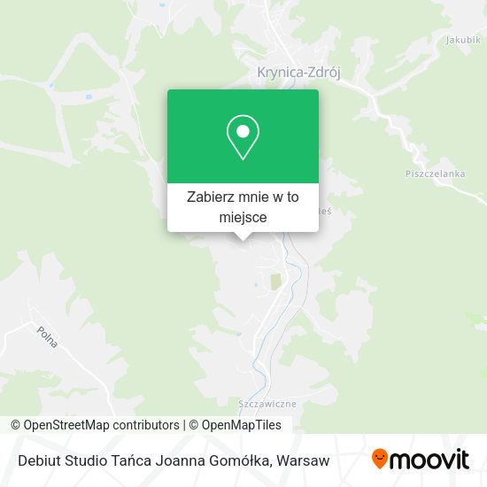 Mapa Debiut Studio Tańca Joanna Gomółka