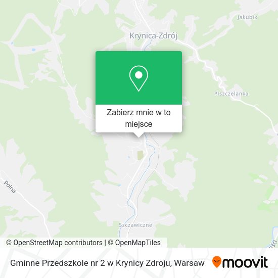 Mapa Gminne Przedszkole nr 2 w Krynicy Zdroju