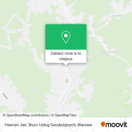 Mapa Hawran Jan. Biuro Usług Geodezyjnych