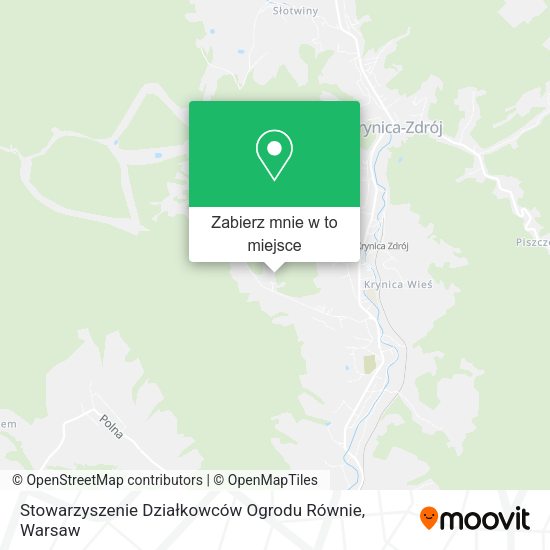 Mapa Stowarzyszenie Działkowców Ogrodu Równie