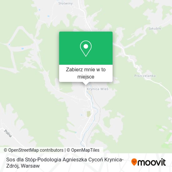 Mapa Sos dla Stóp-Podologia Agnieszka Cycoń Krynica-Zdrój