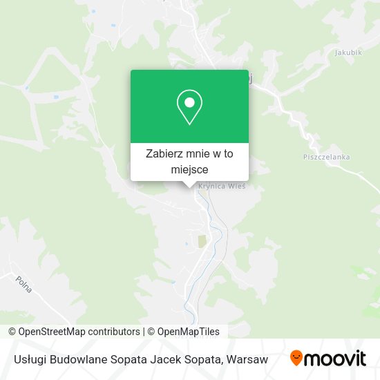 Mapa Usługi Budowlane Sopata Jacek Sopata