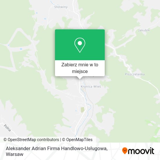 Mapa Aleksander Adrian Firma Handlowo-Usługowa