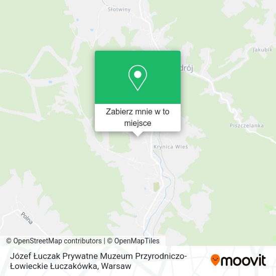 Mapa Józef Łuczak Prywatne Muzeum Przyrodniczo-Łowieckie Łuczakówka