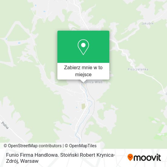 Mapa Funio Firma Handlowa. Stoiński Robert Krynica-Zdrój