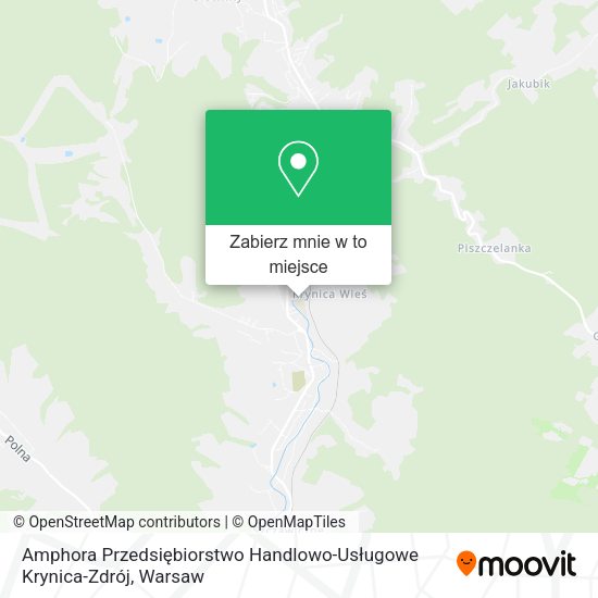 Mapa Amphora Przedsiębiorstwo Handlowo-Usługowe Krynica-Zdrój