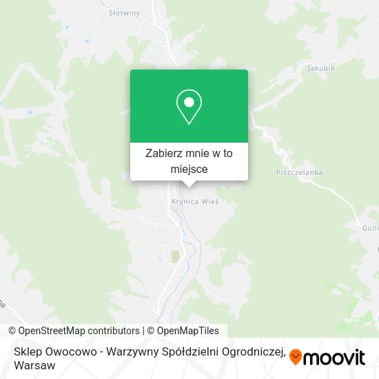 Mapa Sklep Owocowo - Warzywny Spółdzielni Ogrodniczej