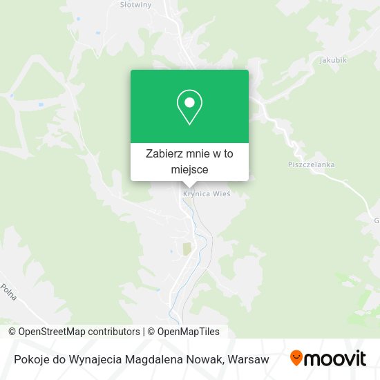 Mapa Pokoje do Wynajecia Magdalena Nowak