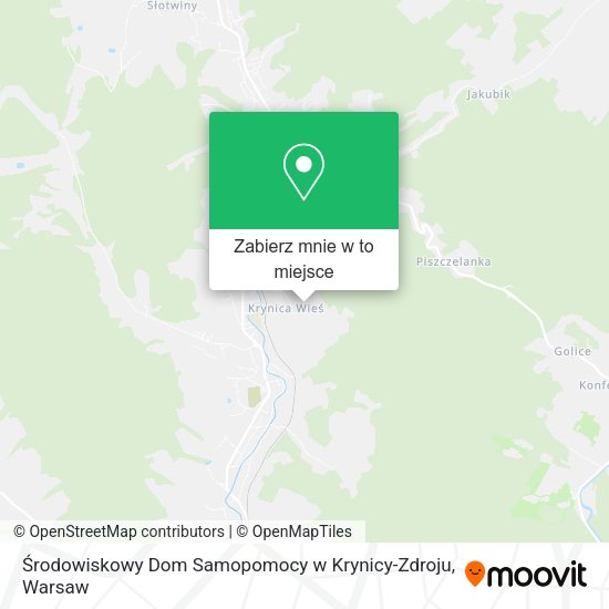 Mapa Środowiskowy Dom Samopomocy w Krynicy-Zdroju