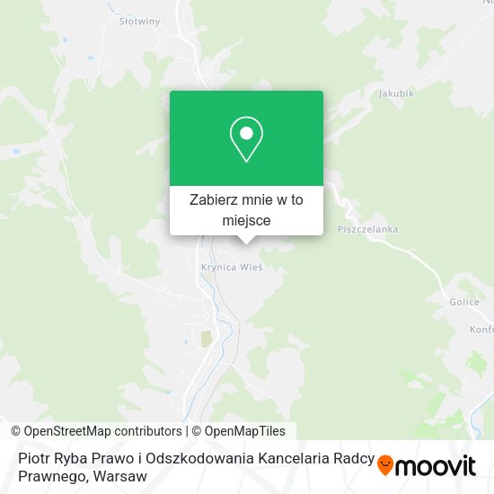 Mapa Piotr Ryba Prawo i Odszkodowania Kancelaria Radcy Prawnego