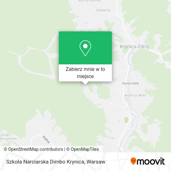 Mapa Szkoła Narciarska Dimbo Krynica