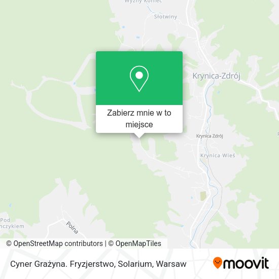 Mapa Cyner Grażyna. Fryzjerstwo, Solarium