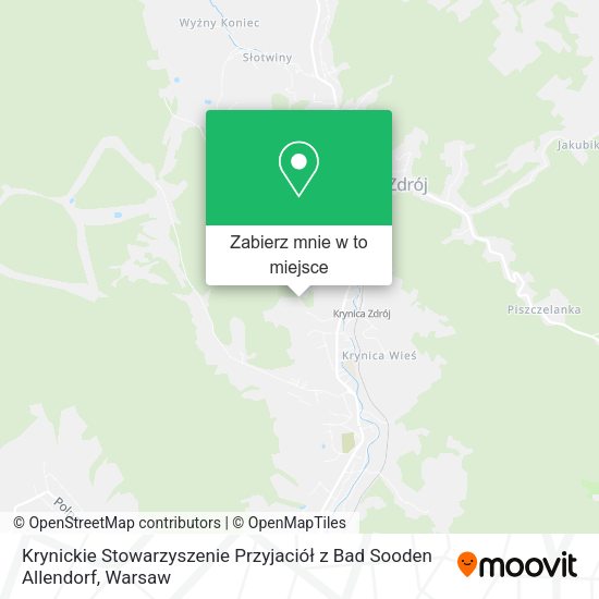 Mapa Krynickie Stowarzyszenie Przyjaciół z Bad Sooden Allendorf